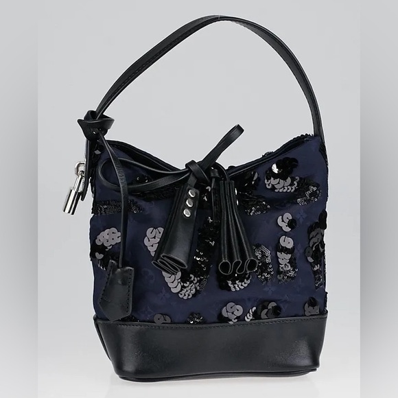 Louis Vuitton Navy Sequin Graffiti Bucket Bag - Picture 2 of 16
